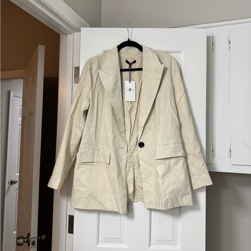7 For All Mankind Linen Women’s Blazer NWT